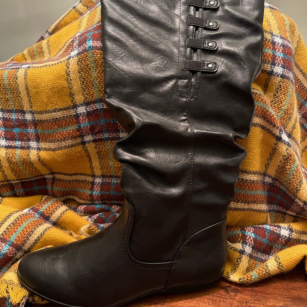 Cliffs by WHITE MOUNTAIN Black Over the Knee Boots